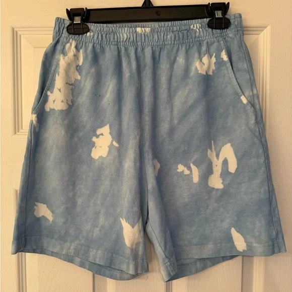 Sporty & Rich Blue Tie Dye Gym Shorts Size Small - Picture 3 of 10